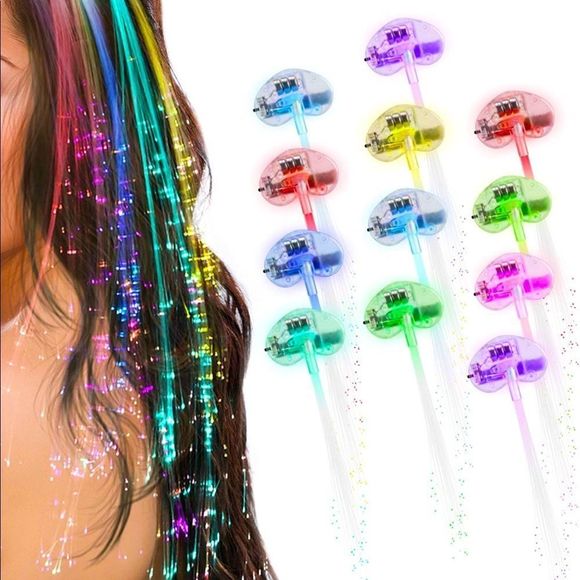 Other - NWT Light-Up Fiber Optic LED Hair Clips